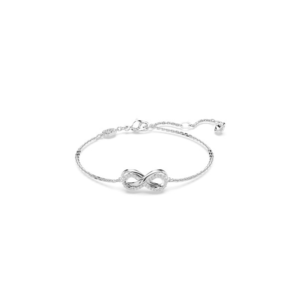 SWAROVSKI PULSERA HYPERBOLA, SIMBOLO DEL INFINITO,
 BLANCA, BAÑO DE RODIO