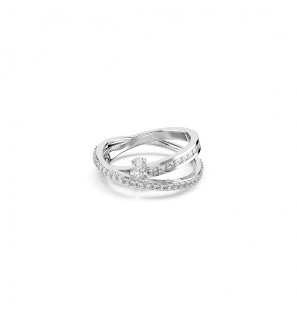 SWAROVSKI ANILLO HYPERBOLA, TALLAS MIXTAS,
 BLANCO, BAÑO DE RODIO