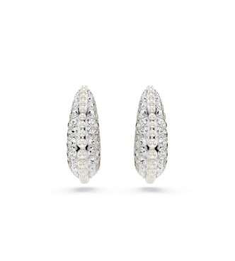 SWAROVSKI PENDIENTES SUBLIMA, PERLA DE CRISTAL,
 TALLA REONDA PEQUEÑOS BLANCOS, BAÑO DE RODIO