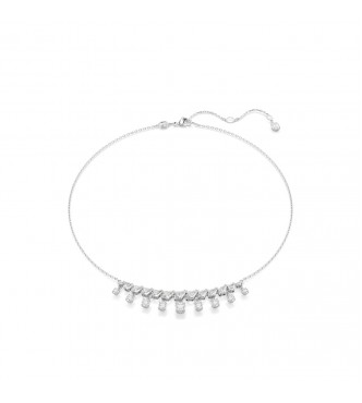 SWAROVSKI COLLAR IDYLLIA, TALLAS MIXTAS, COPO DE NIEVE,
 BLANCO, BAÑO DE RODIO