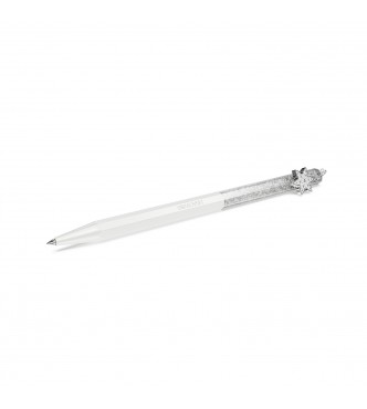 SWAROVSKI BOLIGRAFO CRYSTALLINE, FORMA OCTOGONAL,
 COPO DE NIEVE BLANCO, LACADO BLANCO