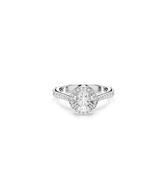 SWAROVSKI ANILLO UNA ANGELIC, TALLA REDONDA,
BLANCO, ACABADO EN TONO PLATEADO