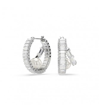 SWAROVSKI PENDIENTES PRESION CRYSTAL PEARL