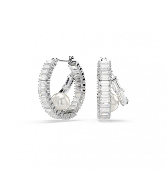 SWAROVSKI PENDIENTES PRESION CRYSTAL PEARL