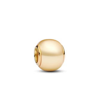 PANDORA 763781C01 Charm bañado en oro de 14k con perla artificial lacada en amarillo