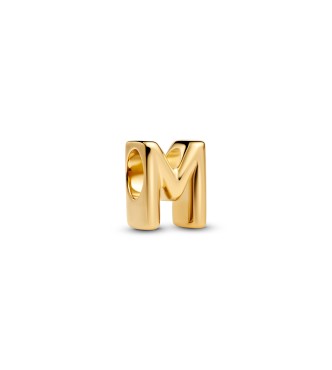 763959C00 Letter M 14k gold-plated charm