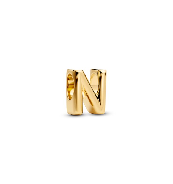 763960C00 Letter N 14k gold-plated charm