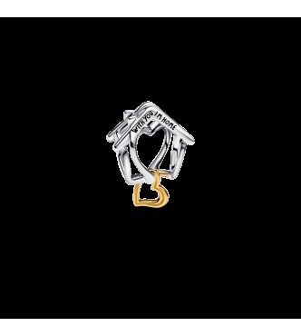PANDORA 764145C00 Charm para el hogar en plata de ley y baño de oro de 14k
