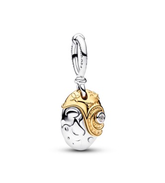 764385C01 Disney Moana sterling silver and 14k gold-plated dangle with 0.012 ct TW G-I VS+ round brilliant very good cut lab-grown diamond