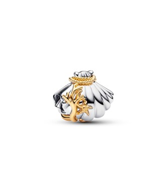 764403C01 Disney Ariel sterling silver and 14k gold-plated charm with 0.012 ct TW G-I VS+ round brilliant very good cut lab-grown diamond