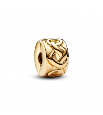 PANDORA 768035C00 Clip bañado en oro de 14k con corazones anudados