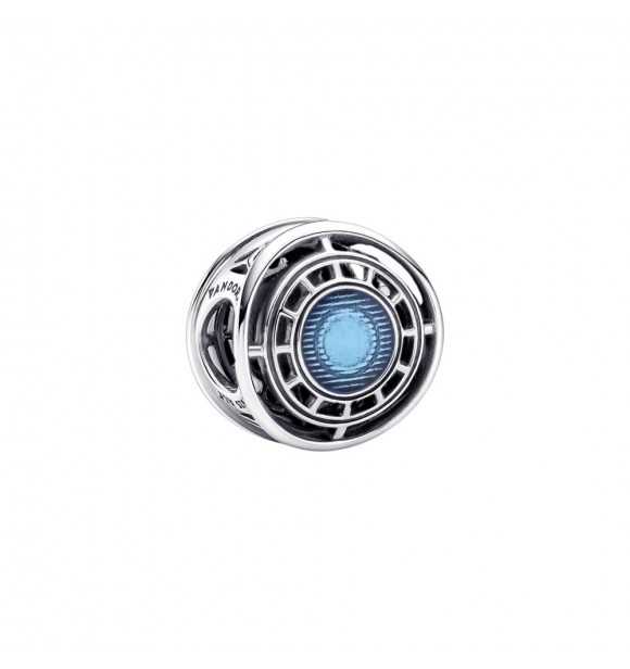 PANDORA 790788C01 Marvel Arc Reactor sterling silver charm with blue enamel