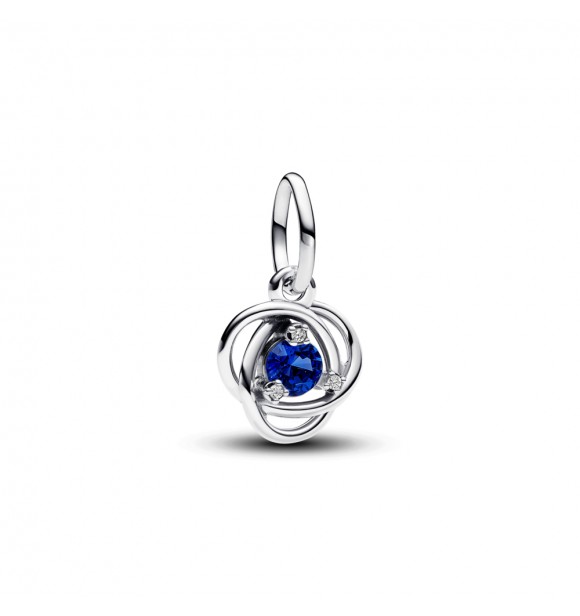 PANDORA 793125C09 Colgante de plata de ley con cristal azul princesa y circonita cúbica transparente.