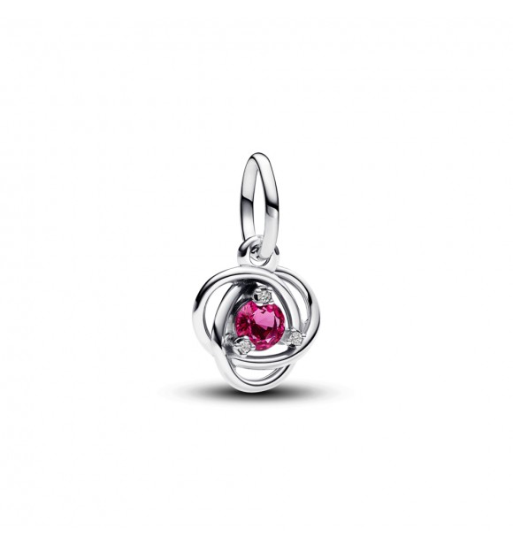 PANDORA 793125C10 Colgante de plata de primera ley con cristal rosa flox y circonita cúbica transparente