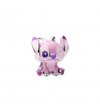 PANDORA 793739C01 Disney Angel sterling silver charm with purple and pink enamel