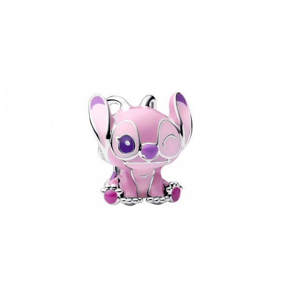 PANDORA 793739C01 Disney Angel sterling silver charm with purple and pink enamel