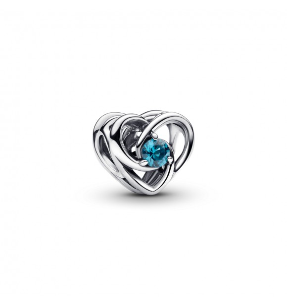 PANDORA 793744C01 Charm en plata de ley Corazón y Gemas Entrelazados