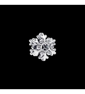 PANDORA 794249C01 Charm de plata de ley con forma de copo de nieve y circonitas cúbicas transparentes