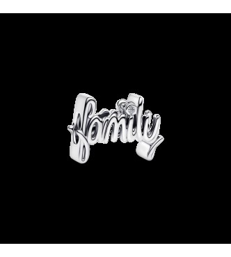 PANDORA 794250C01 Charm familiar de plata de ley con circonitas cúbicas transparentes