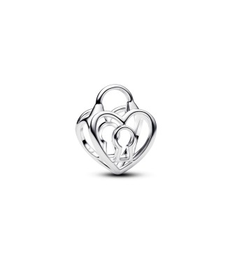 PANDORA 794358C00 Heart padlock sterling silver charm