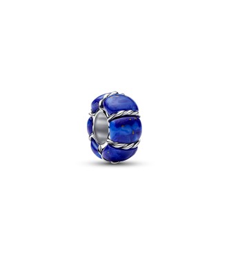 794693C01 Maritime sterling silver spacer with imitation lapis lazuli