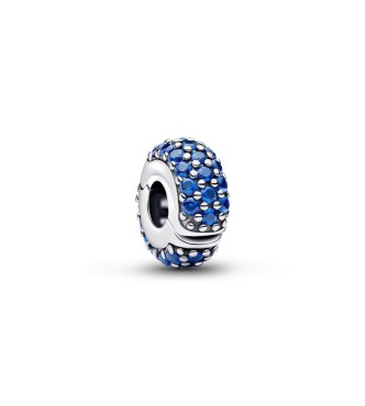 794700C01 Sterling silver clip with royal blue crystal and silicone grip