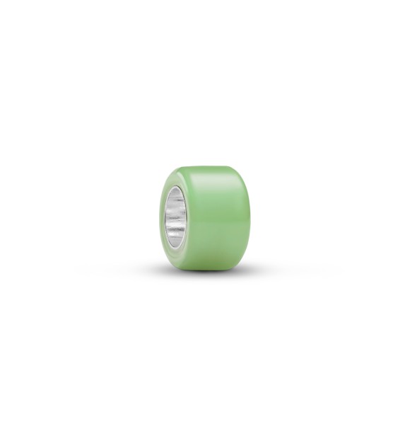 PANDORA 794773C02 Sterling silver mini charm with green Murano glass