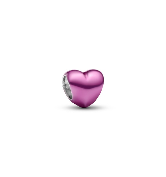 PANDORA 794785C01 Heart sterling silver mini charm with pink enamel