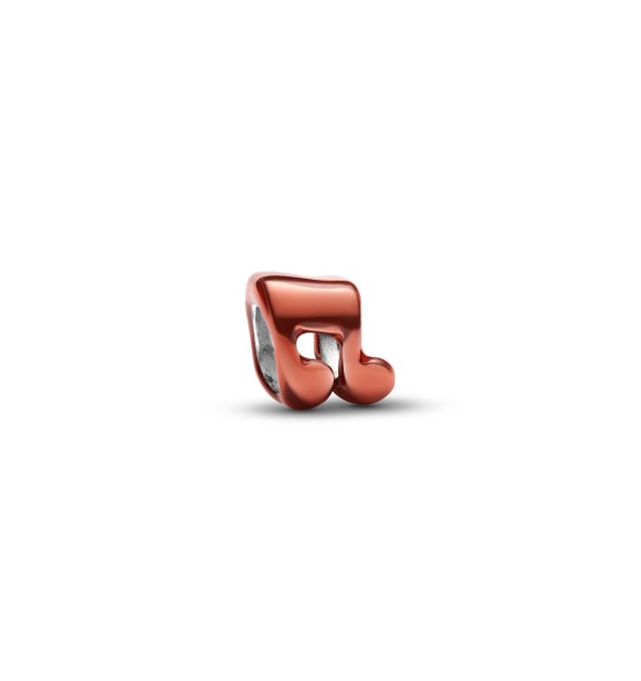 PANDORA 794902C01 Music note sterling silver mini charm with orange enamel