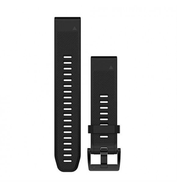 GARMIN QuickFit® 22 Watch Bands, Black/Silver Silicone