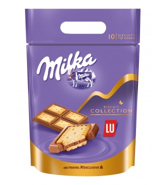 Milka chocolate with LU biscuite pouch  350GR