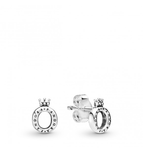 PANDORA Crown O sterling silver stud earrings