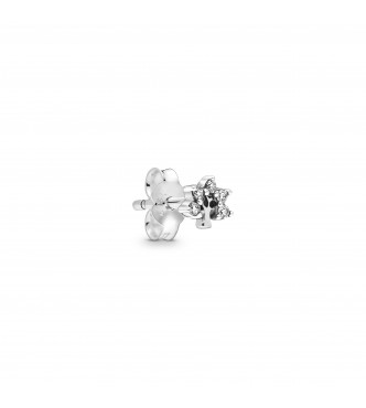 Tree sterling silver stud earring with clear cubic zirconia 298387CZ