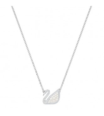 SWAROVSKI ICONIC SWAN:NECKLACE MP CRYWHITE/RHS NECKLACE Collar Iconic Swan, blanco, baño de rodio