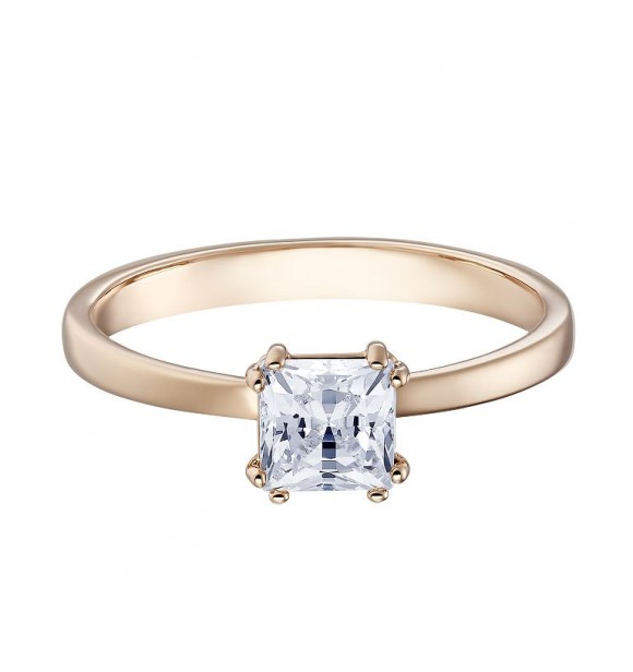 SWAROVSKI 5515776 ATTRACT:ANILLO SQ ENGAGE CZWH/ROS 52 MOTIF RING