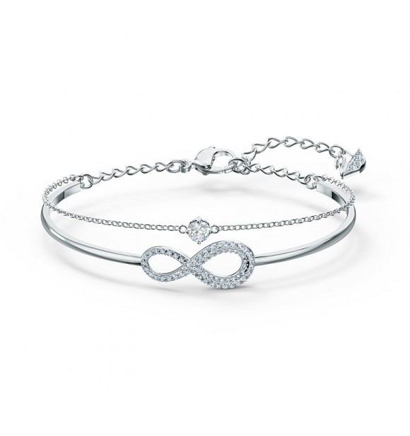 SWAROVSKI SWA INFINITY:BANGLE CHAIN CRY/CZWH/RHS M