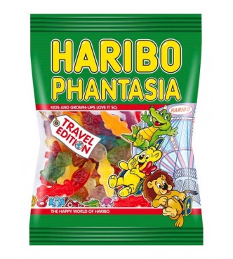 Haribo Phantasia, fruit and cola flavour gums with foam