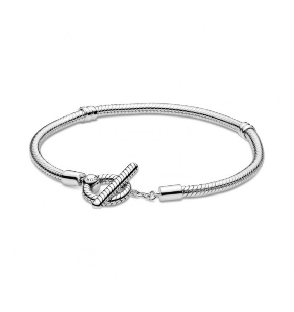 Pandora Bracelet chain 599082C00  Snake chain sterling silver T-bar bracelet