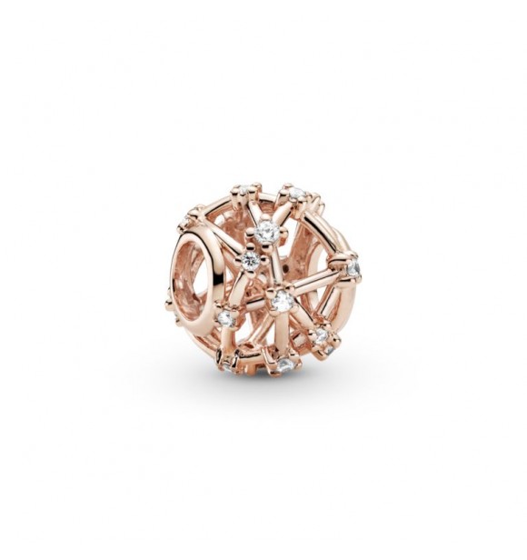 PANDORA Openwork Pandora Rose charm with clear cubic zirconia 789240C01