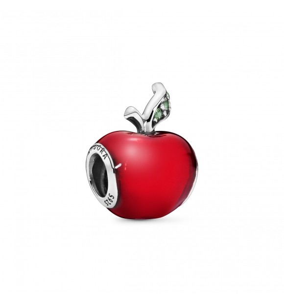 PANDORA Charm Disney Manzana de Blancanieves en plata de primera ley y esmalte rojo y verde