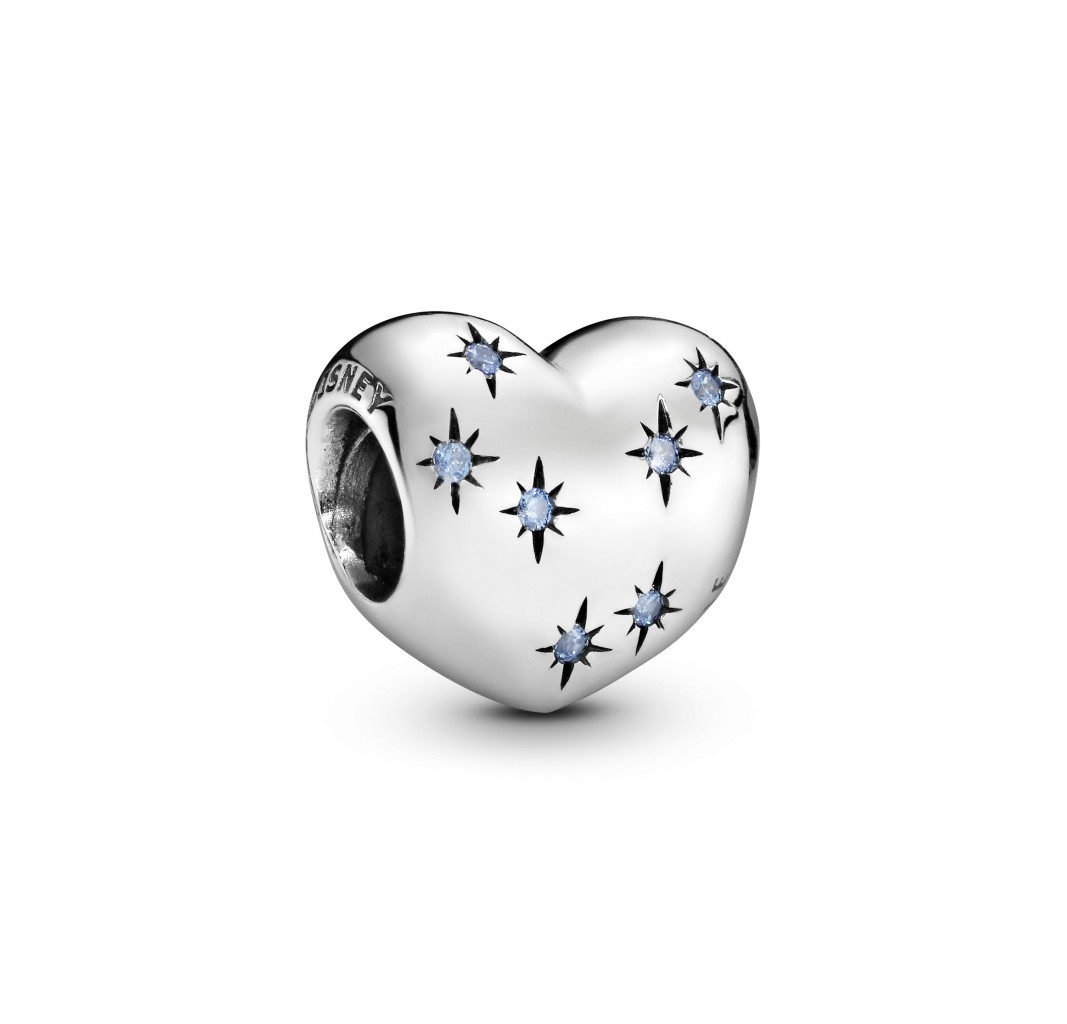 PANDORA Charm Corazón de Cenicienta en plata de primera ley con circonitas  cúbicas azules