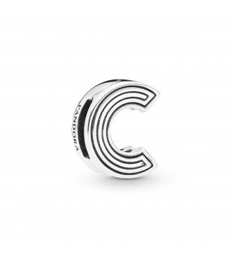Pandora Reflexions letter C silver clip charm