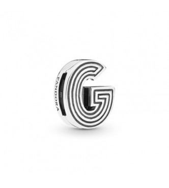Pandora Reflexions letter G silver clip charm