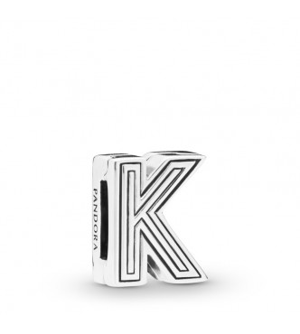 Pandora Reflexions letter K silver clip charm