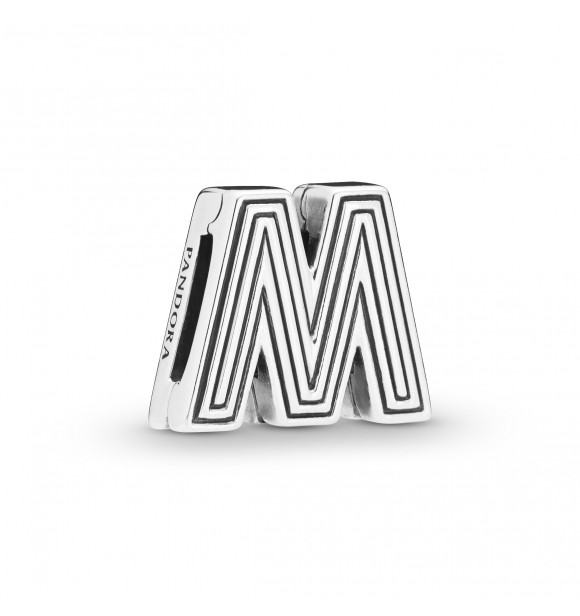Pandora Reflexions letter M silver clip charm