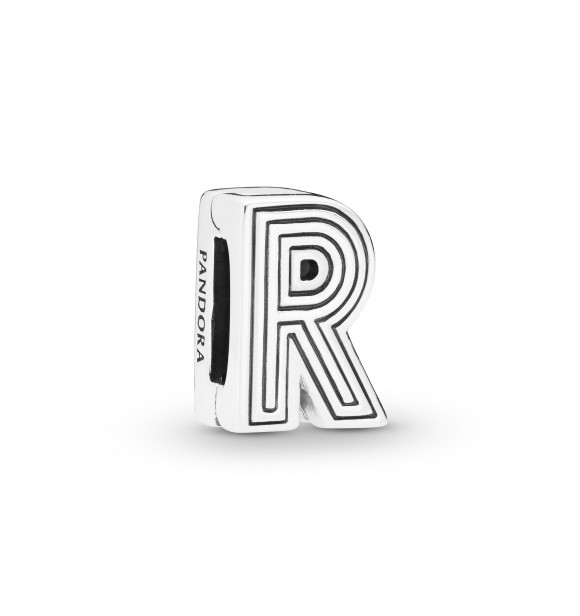 Pandora Reflexions letter R silver clip charm