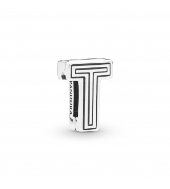 Pandora Reflexions letter T silver clip charm