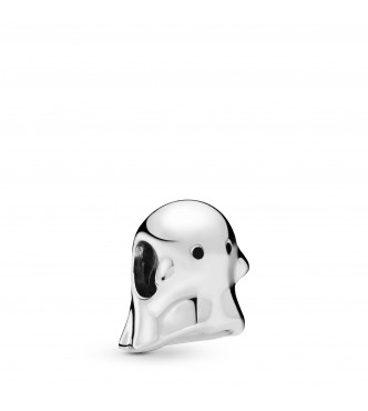 PANDORA Ghost sterling silver charm with black enamel