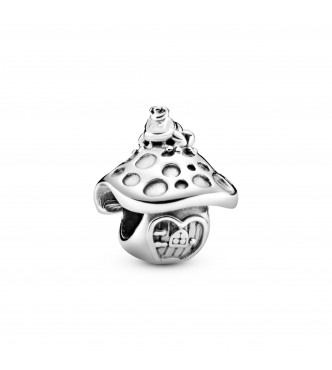 PANDORA Mushroom and frog sterling silver charm