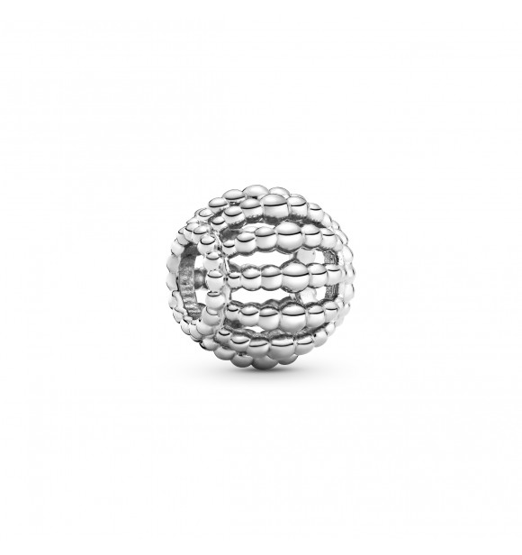 Beaded sterling silver charm 798679C00